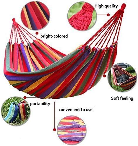 WoneNice��Double Cotton Hammock for 2 Persons, Spain Warehouse